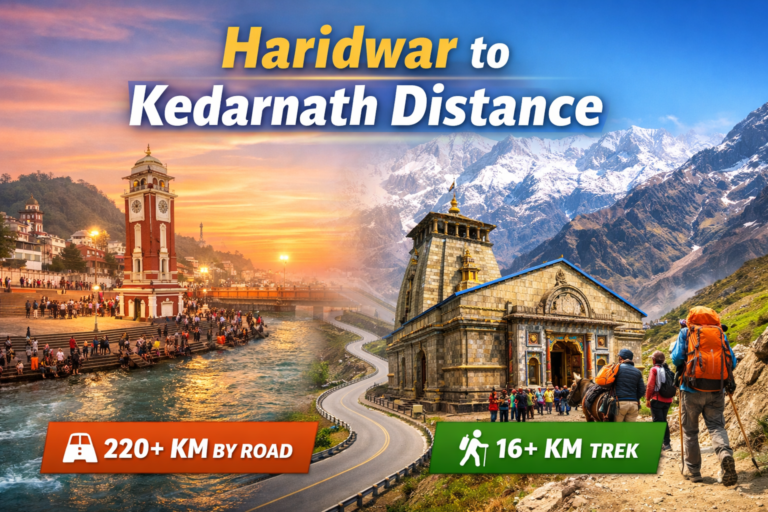 haridwar to kedarnath distance