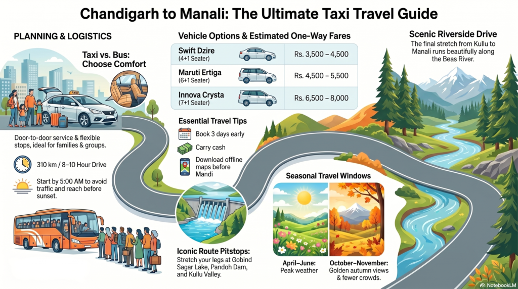Chandigarh to Manali Taxi