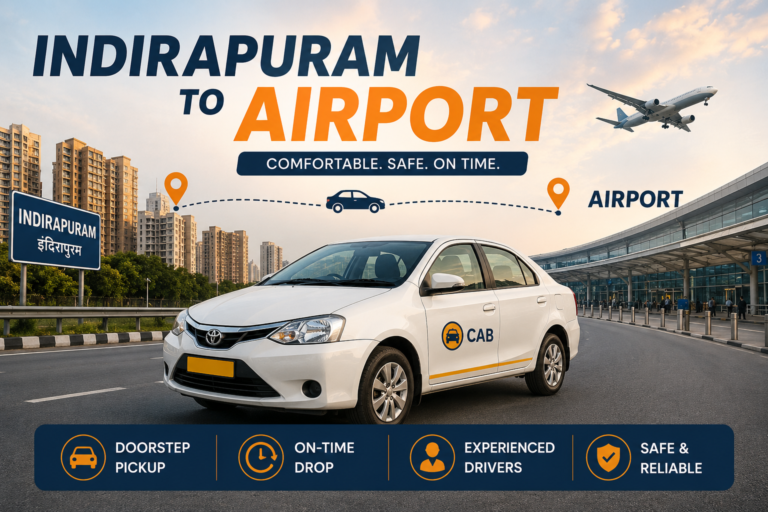 cab from indirapuram to airport