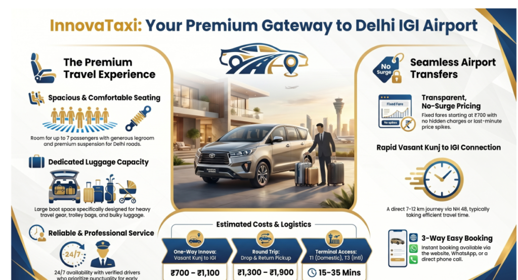 Vasant Kunj to IGI airport taxi