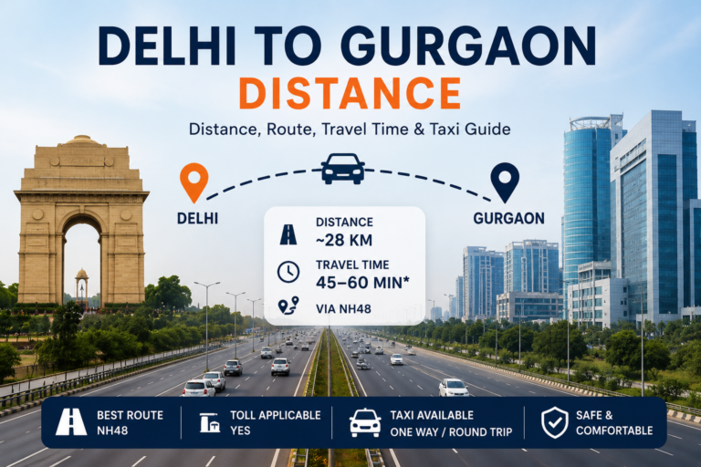 Delhi to Gurgaon Distance