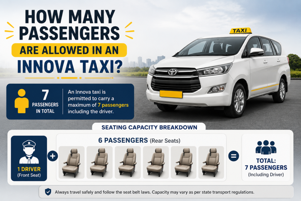 How Many Passengers are Allowed in an Innova taxi?