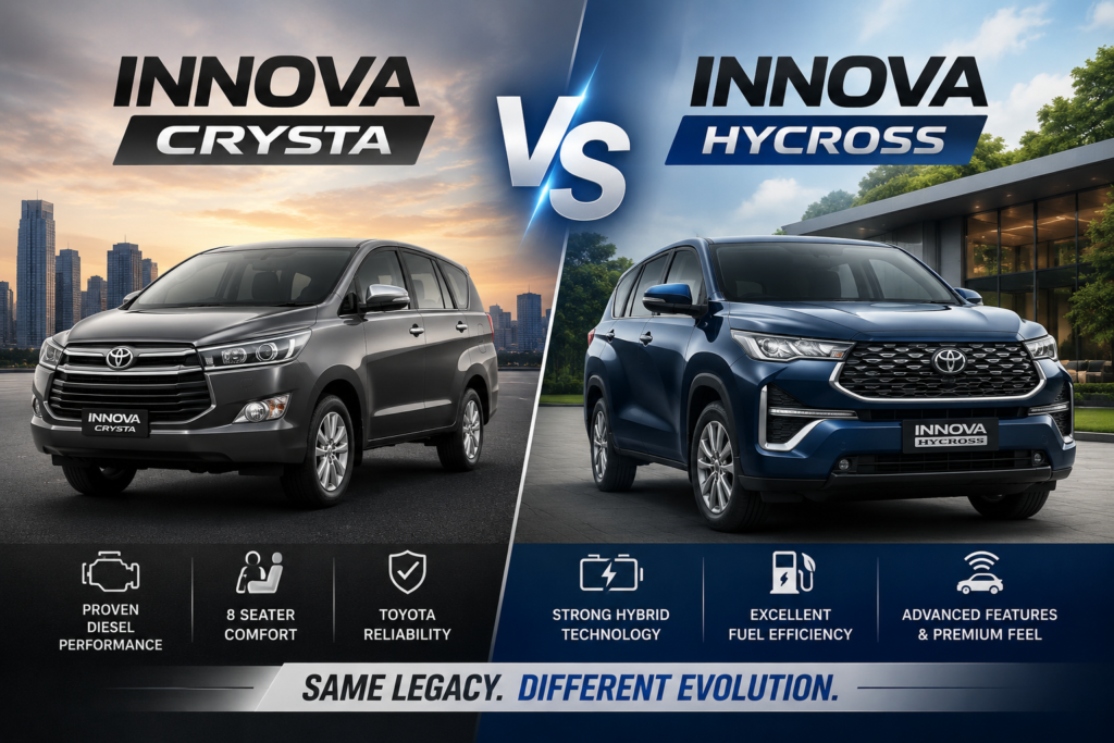 Innova Crysta vs Innova Hycross