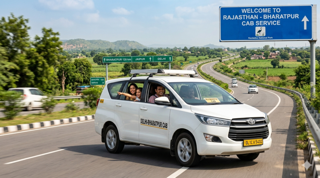 delhi to bhartpur cab