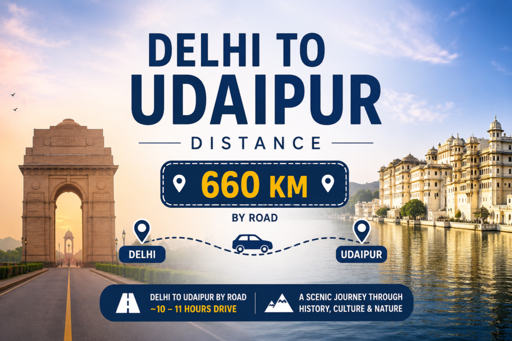 Delhi to Udaipur Distance