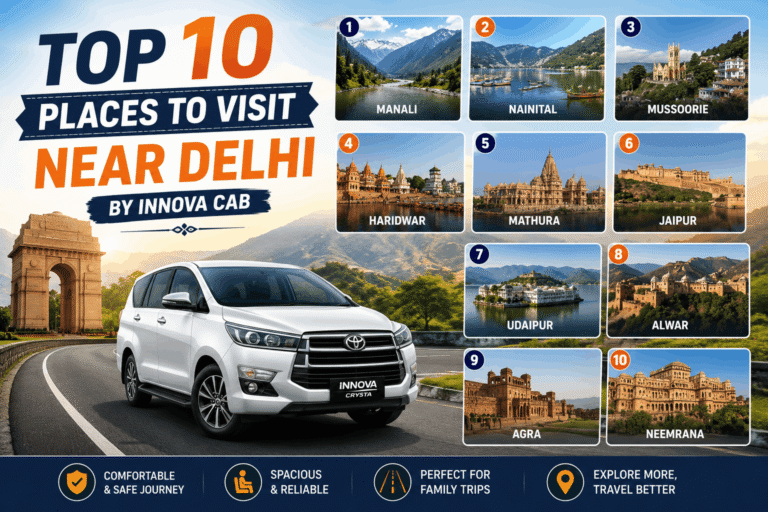 places to visit near delhi by innova cab
